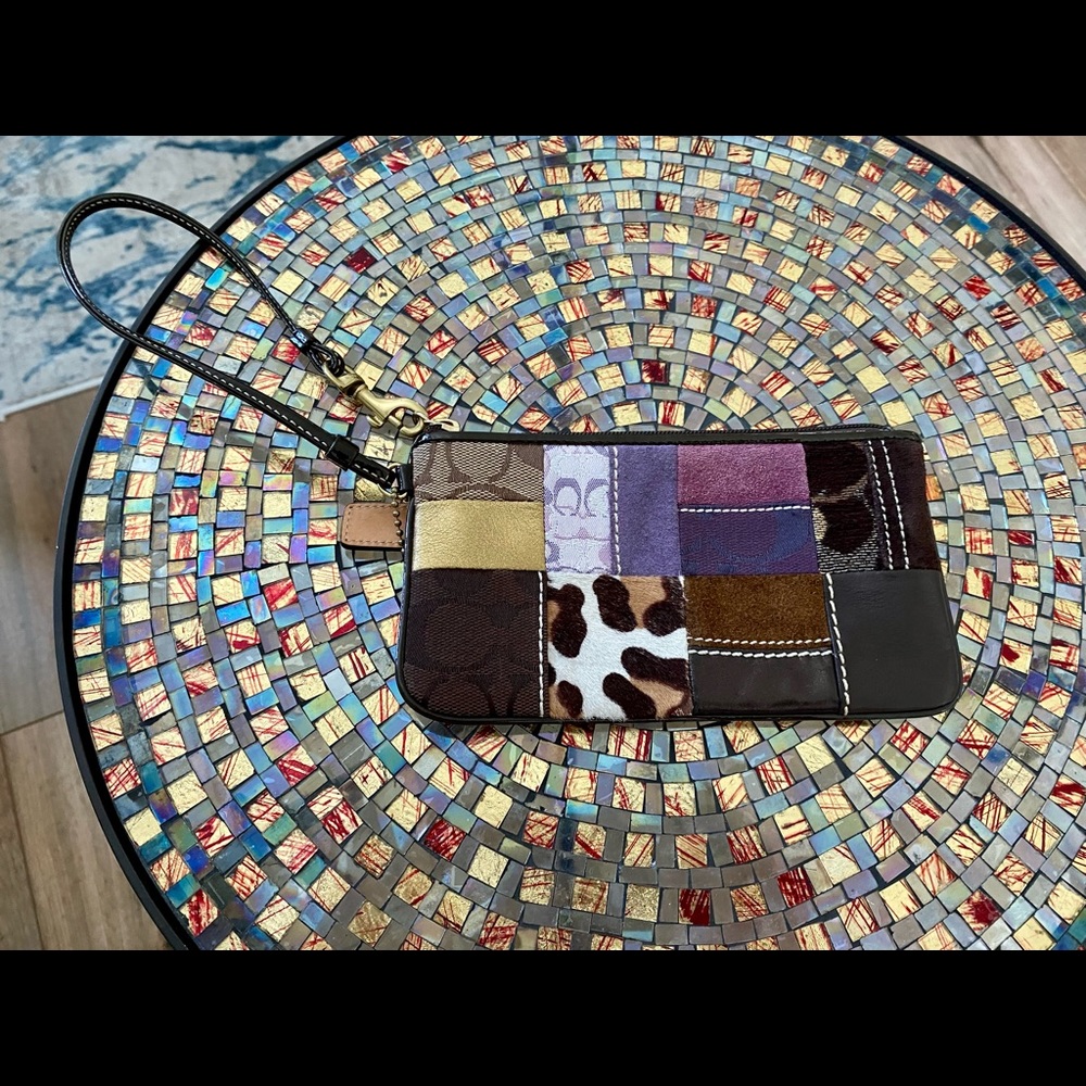 Coach, Patchwork Multi Material Wristlet - image 1